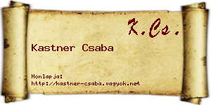Kastner Csaba névjegykártya